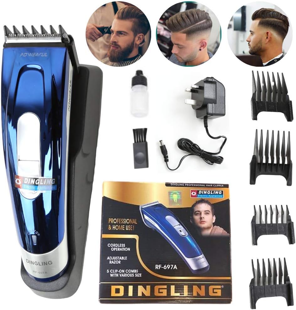 DingLing RF-697A Rechargeable Electric Hair Clipper Trimmer Cordless Shaver