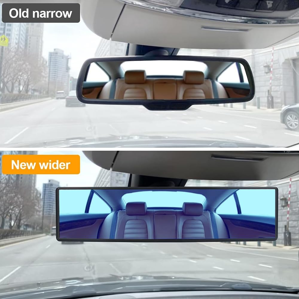 Specchietto Retrovisore Interno Auto per Renault Megane 2 3 4 Twingo Clio Talisman Captur Kwid Scenic 2, Convesso grandangolare Antiriflesso Interni Auto Vista Posteriore,Blue