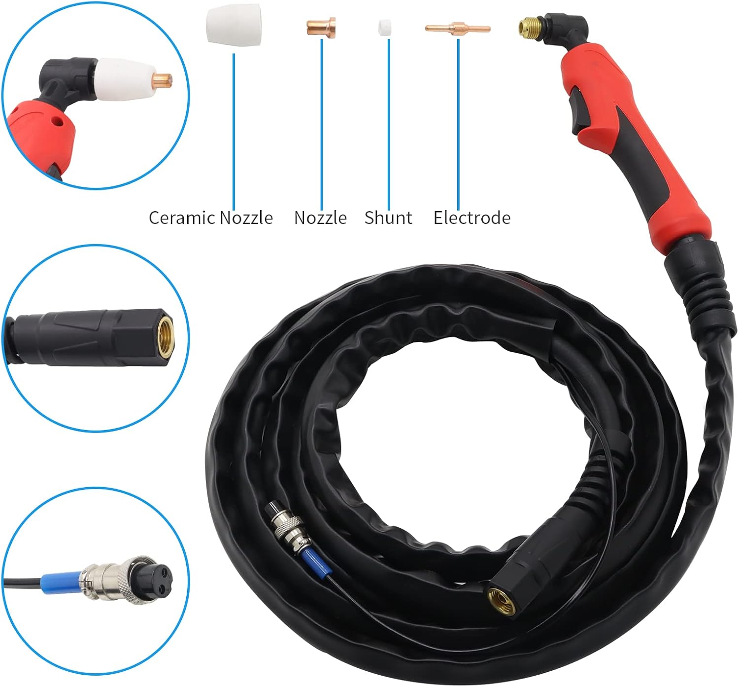 Plasma Cutter 50 Amp 1/2" Clean Cut CUT50D 110V/220V IGBT Air Plasma Cutting Machine Compact Metal Cutter High Frequency Inverter Cutting for Alloy Mild Steel Cast Iron and Chrome
