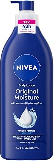 NIVEA Original Moisture Body Lotion with Vitamin E: 48-Hour Deep Hydration for Dry Skin, 16.9oz Pump Bottle