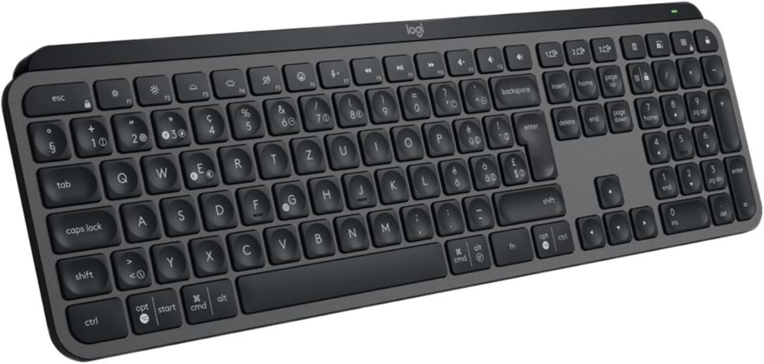 Logitech Mx Keys S Keyboard Rf Wireless + Bluetooth Qwertz, W128825250 (Wireless + Bluetooth Qwertz German Graphite)