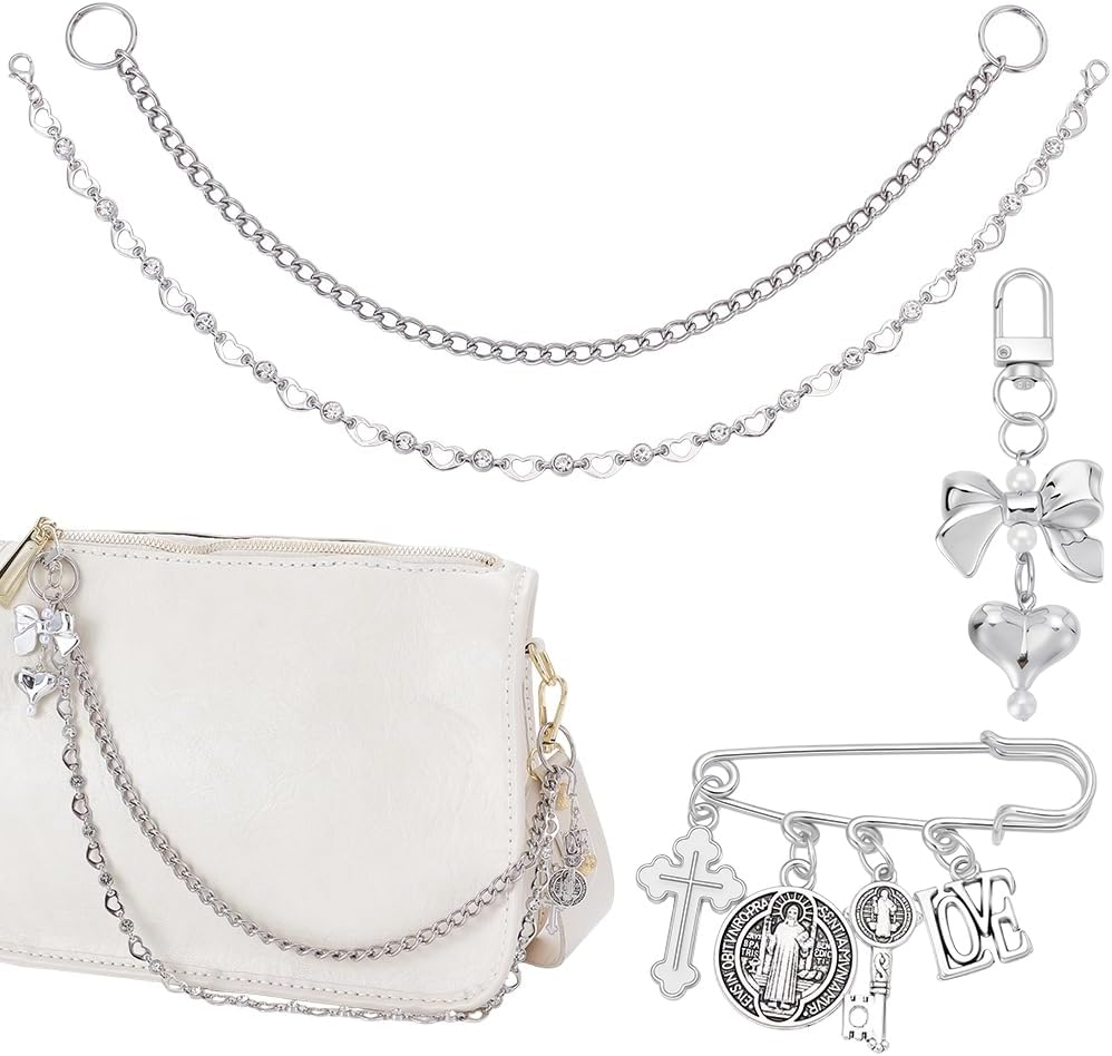 4 in 1 Bag Charms for Women - Elegant Purse Keychain Charms