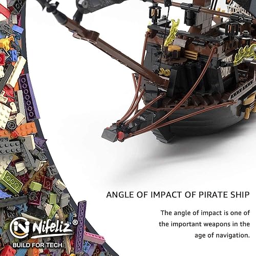 Miniatura 7 de Nifeliz Black Hawk - Kit de bloques de construcción modelo de barco piratas, juego de construcción para construir, juego de modelos y juguete de