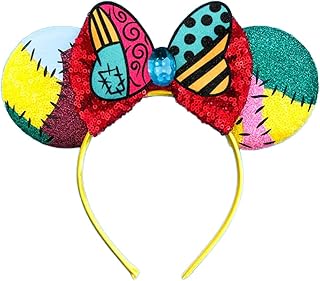 LIFETOOLS-LT Mouse Ears Headband with Sequins & Butterfly& Sparkling Diamond, for Disneyland Girls Minnie Cosplay Costume ...