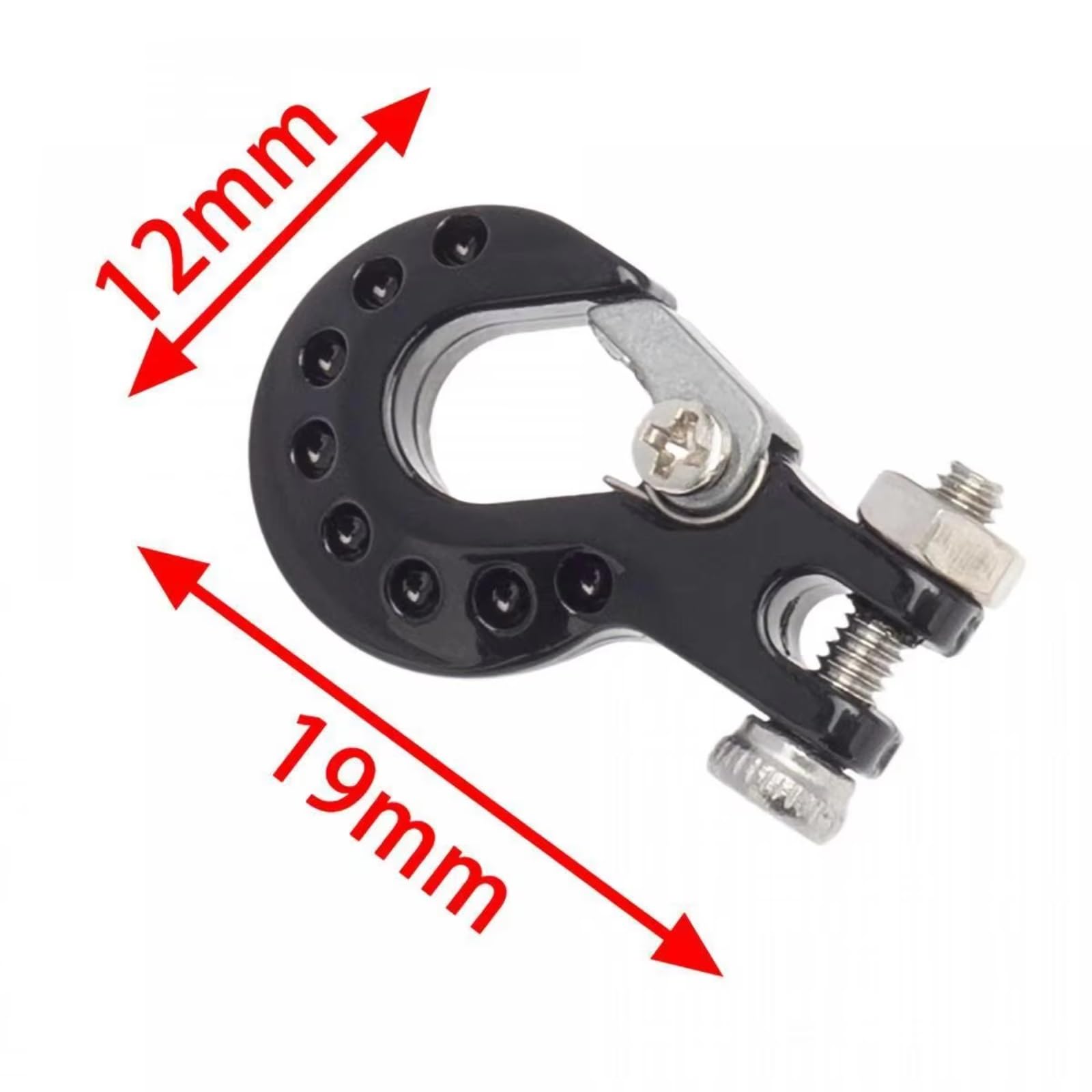 Per TRX4 Per Axial Per SCX10 90046 CC01 D90 D110 TF2 1/10 1 Pz Corda Traino In Metallo Con Gancio Rimorchio RC L'arrampicata Accessori Giocattoli Rc