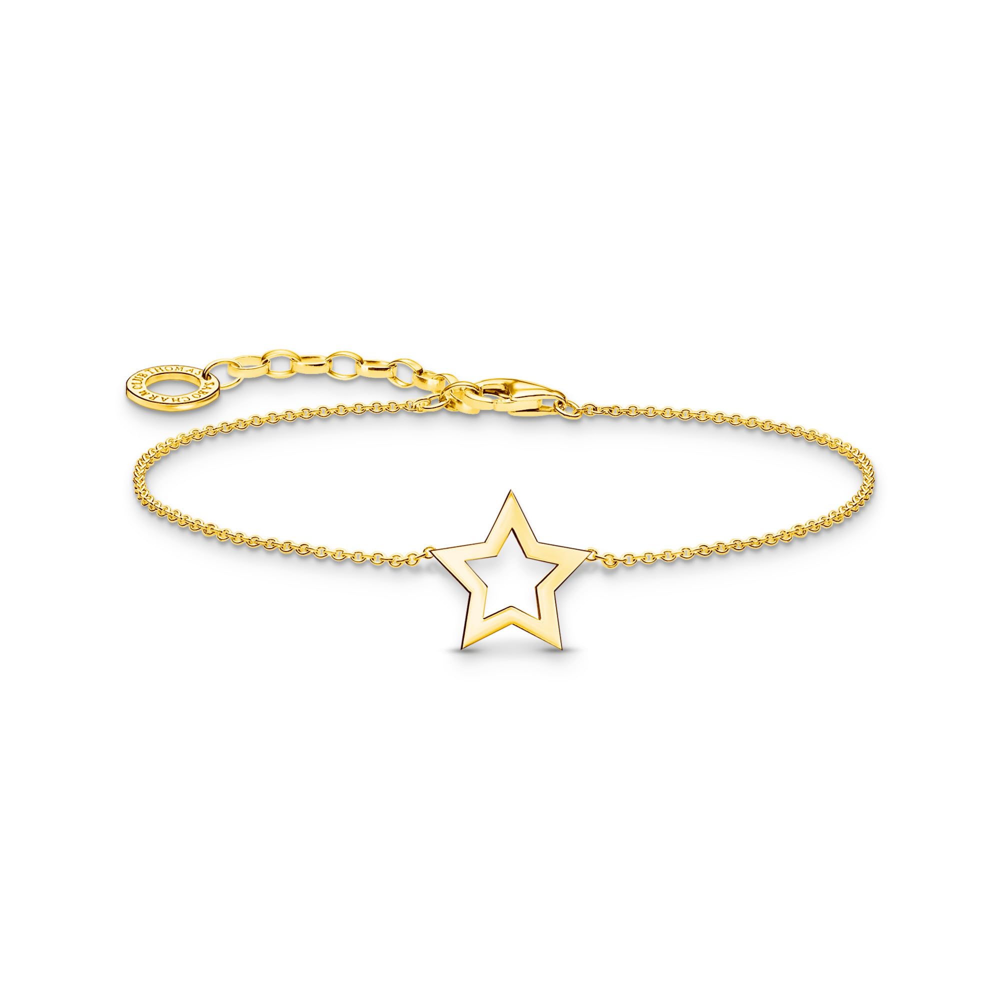 Thomas Sabo Eine Grösse Gold-Plated Silver Bracelet A2162-413-39, Sterling Silver, No Gemstone, Eine Grösse, Sterling Silver, No Gemstone