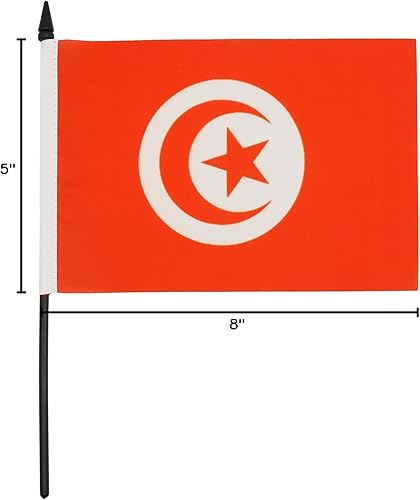 Miniatura 361 de Bandera de mesa Sierra Leona de 5 x 8 pulgadas, bandera de escritorio de Sierra Leona, 8.3 x 5.5 in, barra y base de plástico negro AZ FLAG