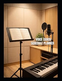 Voice Coach Schedule Planner: Lesson & Attendance Logbook for Vocal Training Program, Student Record, Warm-Up Routine, Repertoire Development ... Singing Professional, Performance Instructor