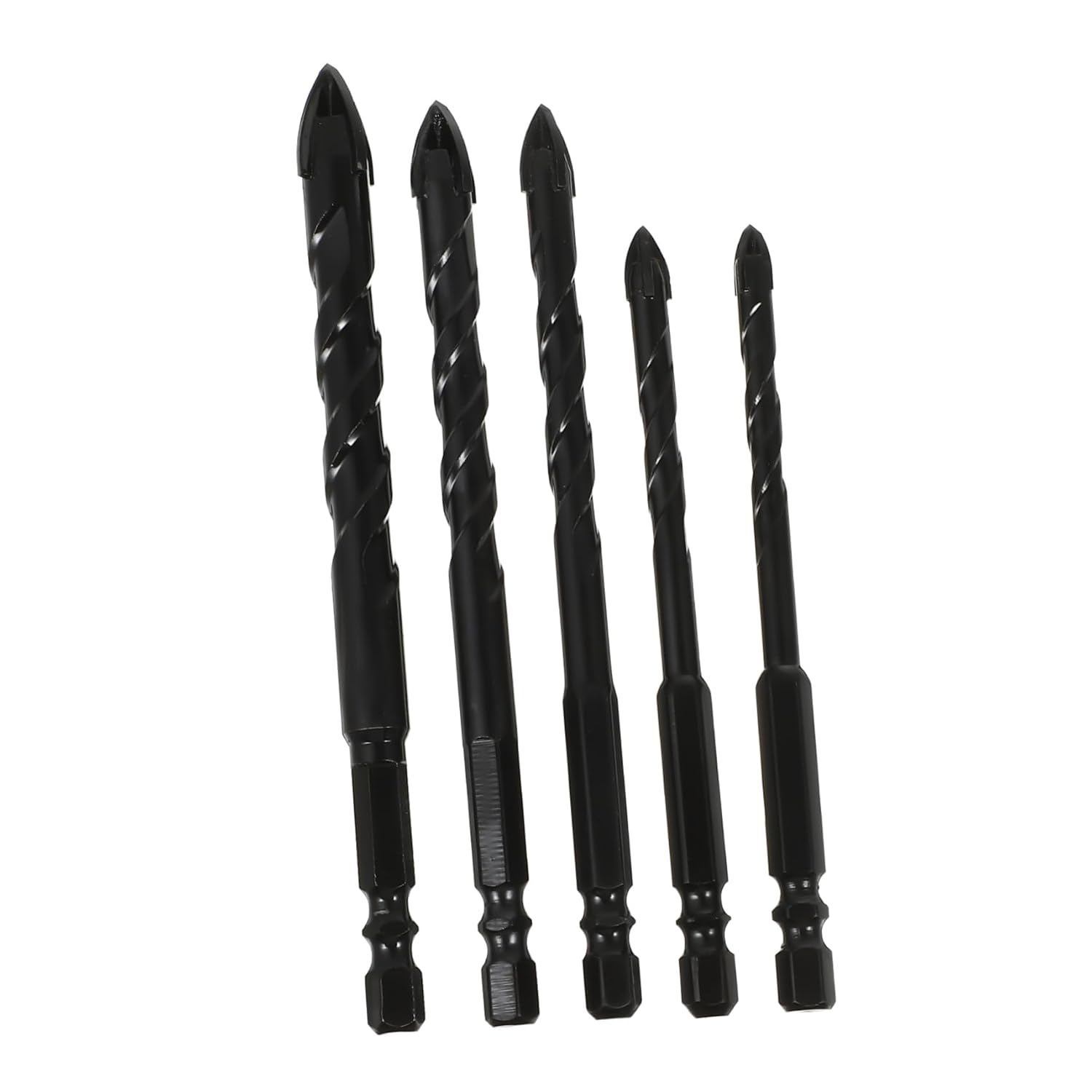 5pcs Precision Carbide Drill Bits for Concrete Tile Glass Electric Drill Machines