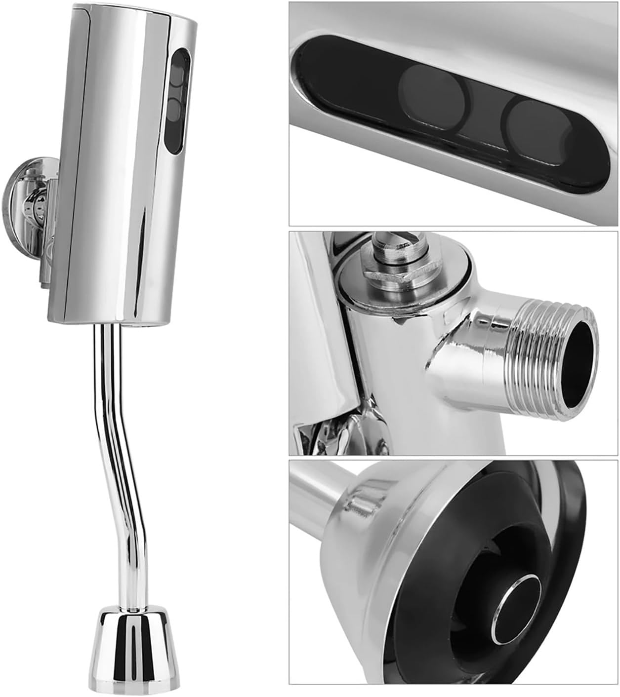 Manual Urinal Flushometer Automatic Sensor Touchless Urinal Flush Valve Wall Mounted Brass For Families Offices Hotels