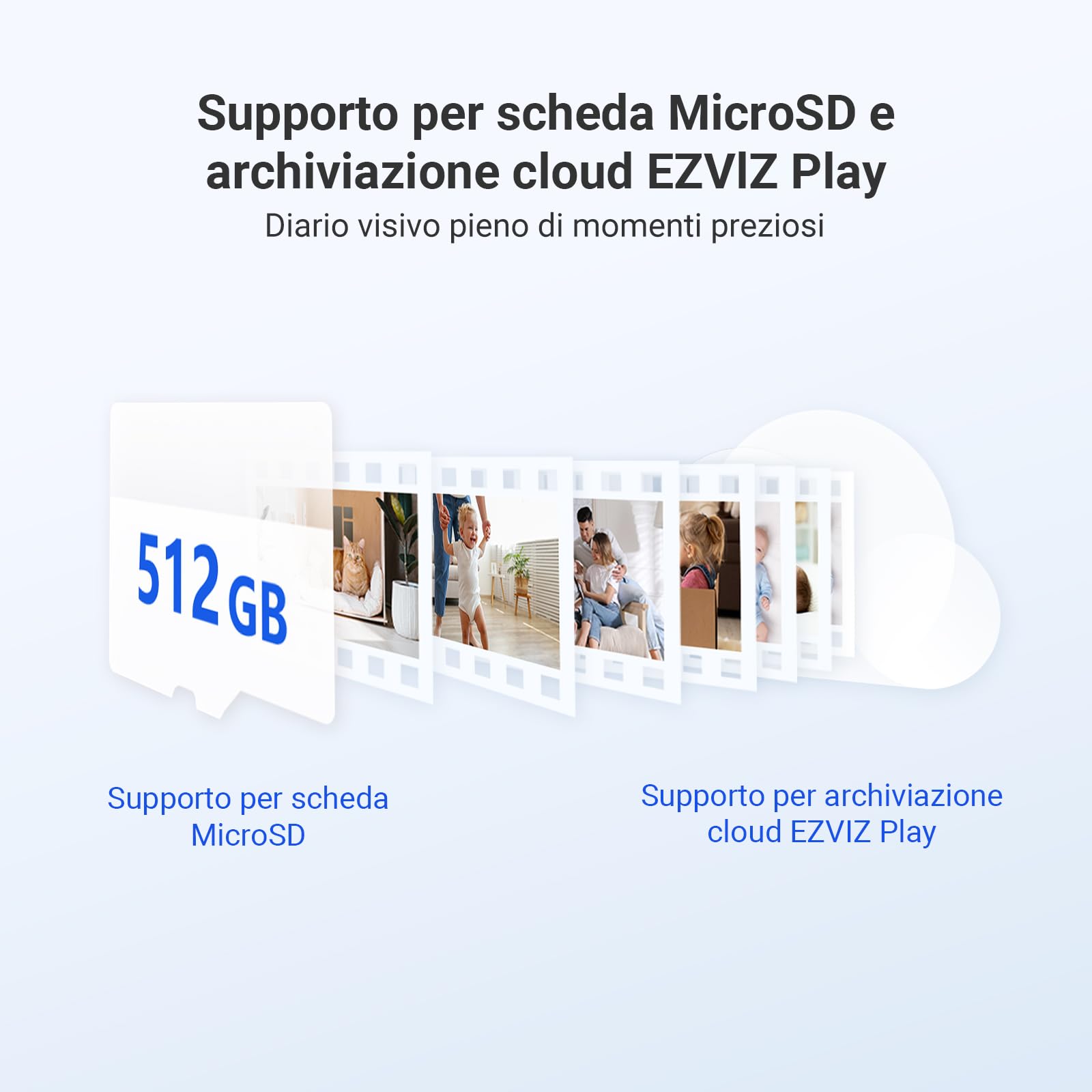 EZVIZ CB2 1080P - Telecamera di sorveglianza WiFi per interni senza fili, batteria 2000 mAh, videocamera per bambini WiFi 2.4 Ghz, rilevamento persona, 5 m visione notturna, audio bidirezionale, tipo