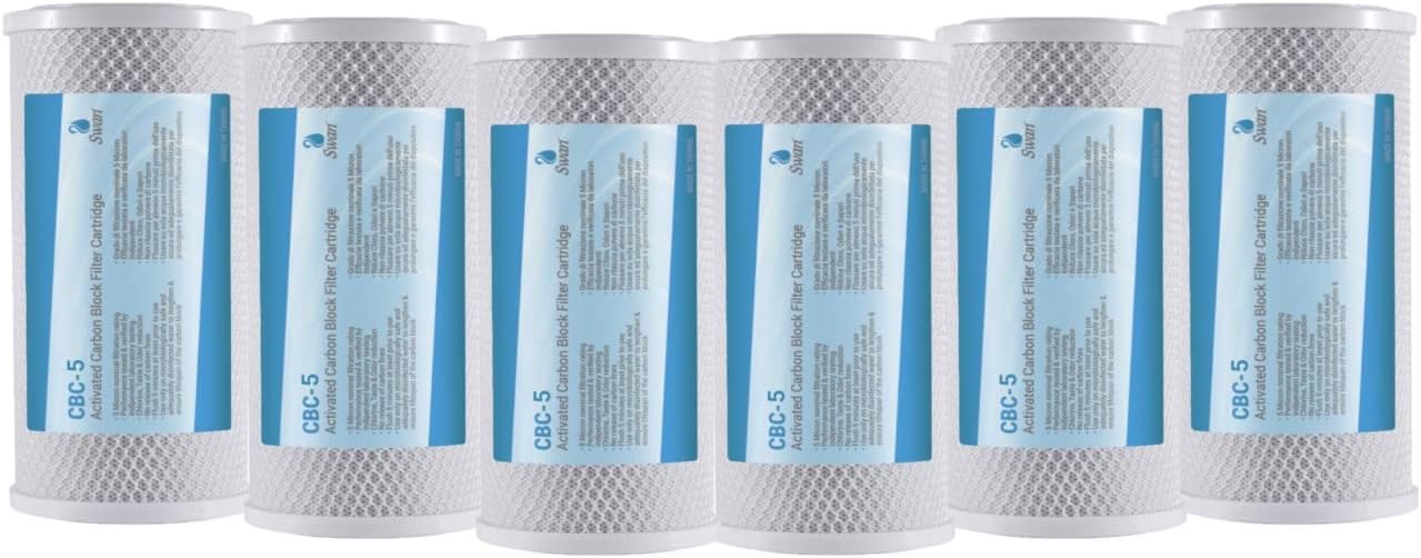 3 Filtri Acqua Bellerofonte Carbon Block CTO 5'' 5 Micron | Per Osmosi Inversa E Sistemi Filtrazione - Foto 7