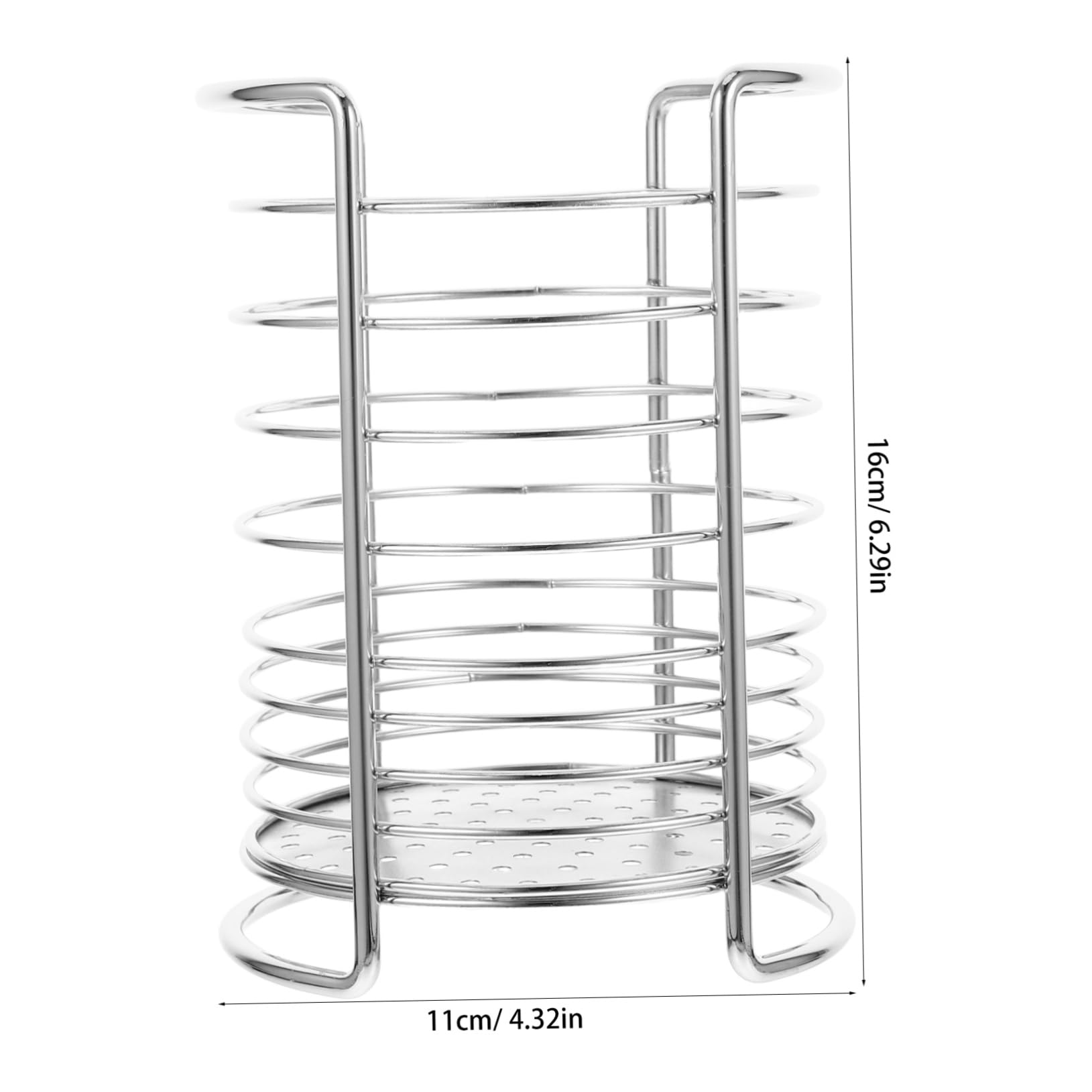 Zerodeko Utensil Holder and Cutlery Drainer Multifunctional Kitchen Organizer Single Compartment Design for Space Saving for Chopsticks and Tableware Storage Countertop