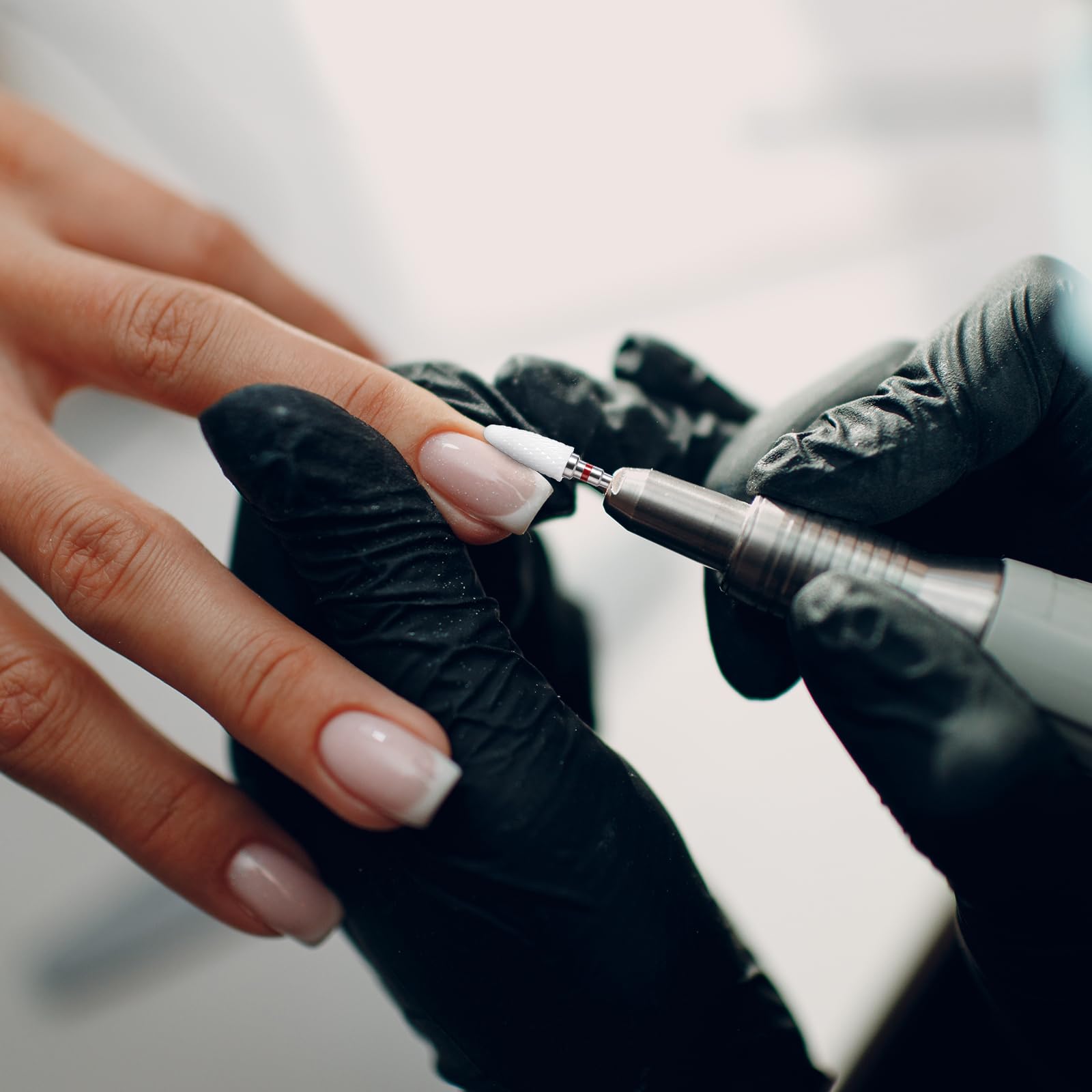 Sibba Juego de 3 brocas para uñas acrílicas, carburo, herramienta de extracción de cono de tungsteno, limpiador profesional de cutículas de 3/32 pulgadas rápidamente para manicura, pedicura, salón de