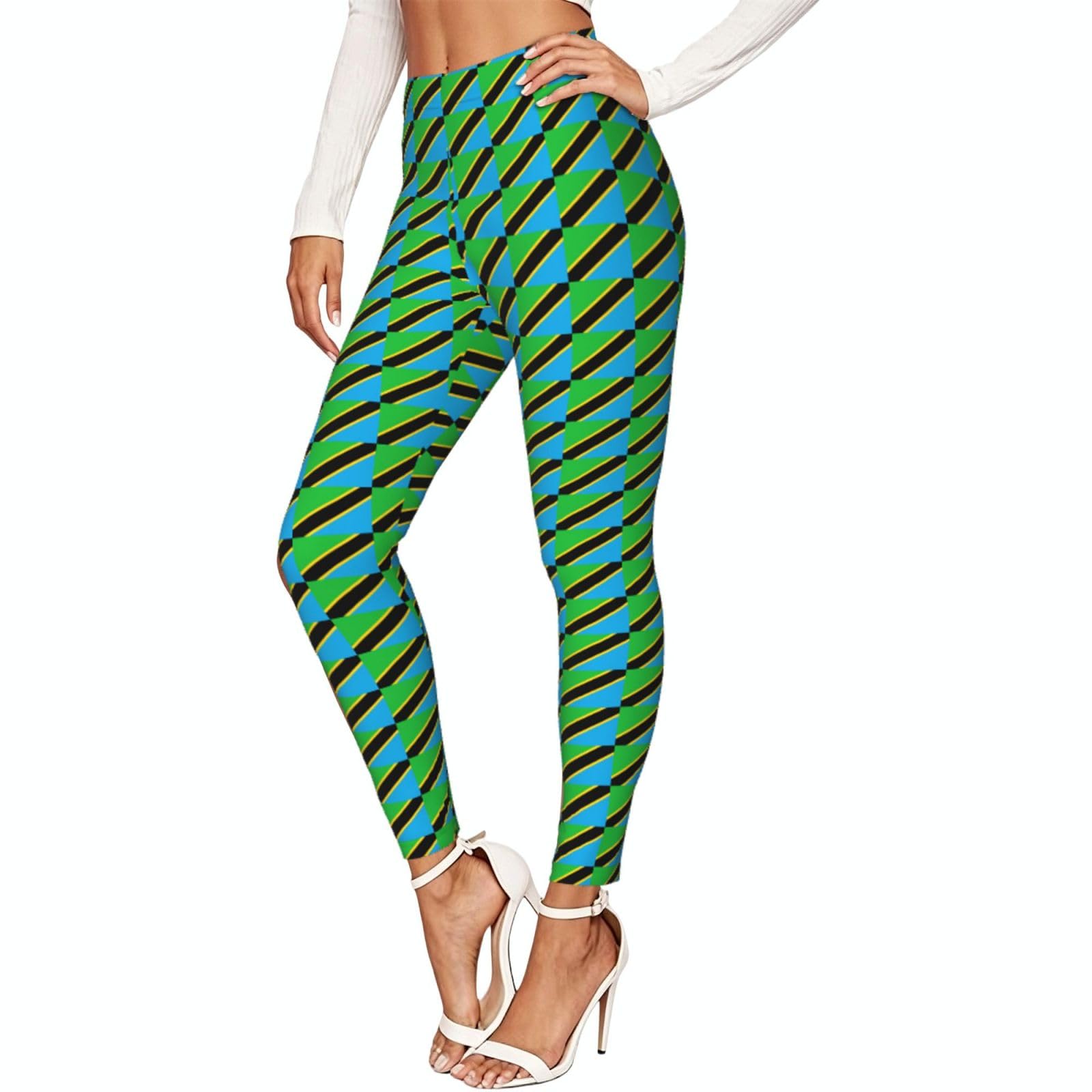 Pantalones de yoga para mujer con estampado de bandera de Tanzania, suaves, transpirables, versátiles, atléticos, casuales