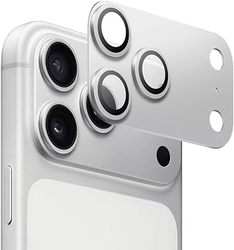 iPhone 17 Pro/Pro Max i in, Kamera Lens Koruyucu, Mavi, Beyaz,Turuncu, Temperli Cam,  izilmeye Dayan kl , 360  Koruma 17 Pro/Beyaz