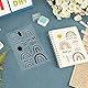 ORIGACH Regenbogen Klarer Stempel für die Kartenherstellung Wolken, Sonne und Regentropfen Transparente Silikonstempel für DIY Scrapbooking, Journaling, Fotoalbum und Bastelzubehör