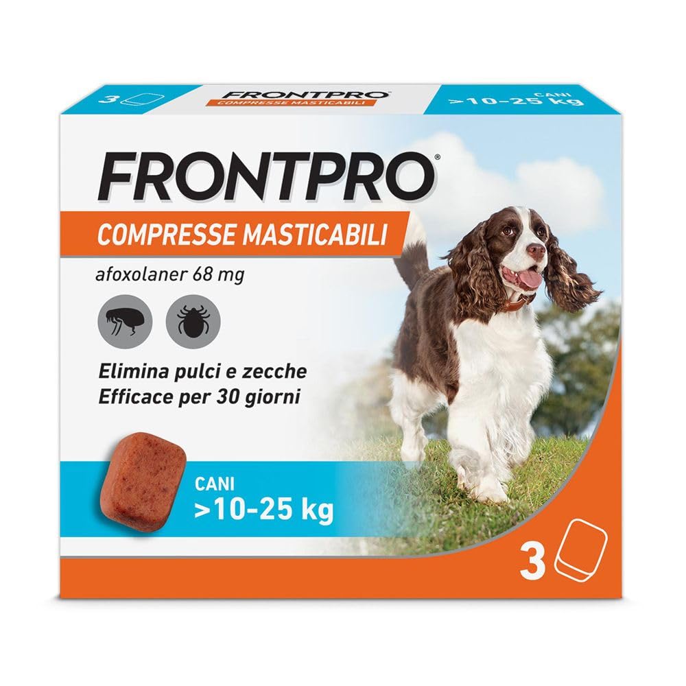 ANTIPARASSITARIO MASTICABILE PER CANI FRONT PRO 10-25 3 CPR