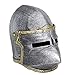 Jacobson Hat Company Kid's Plastic Medieval Knight Helmet w/Flip Up Mask, Gray, One Size