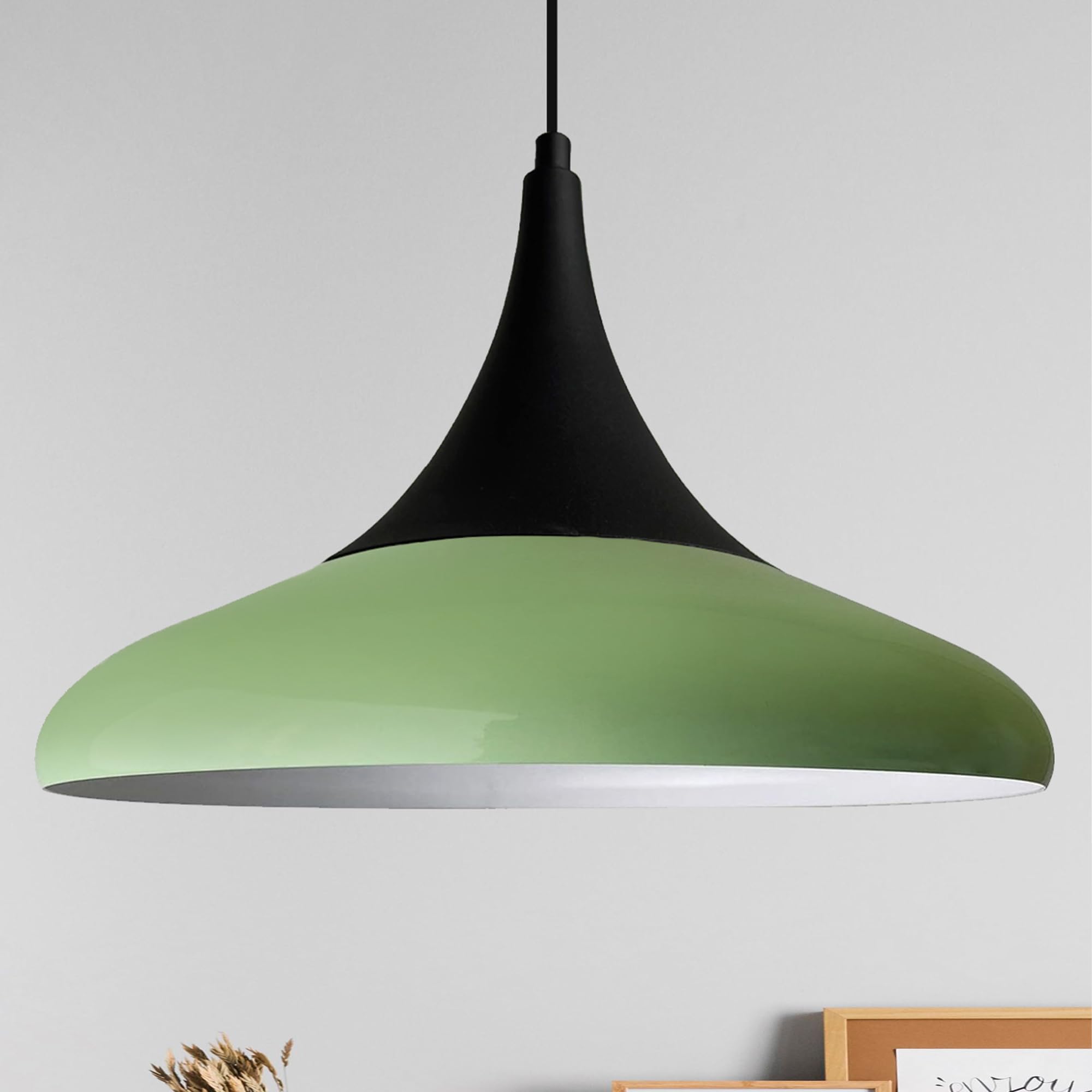 bamyum Paladin - Lampada a sospensione vintage in metallo, 35 cm, paralumi da soffitto, lampada da cucina E27, paralume industriale da soffitto, lampada a sospensione in metallo, per soggiorno e
