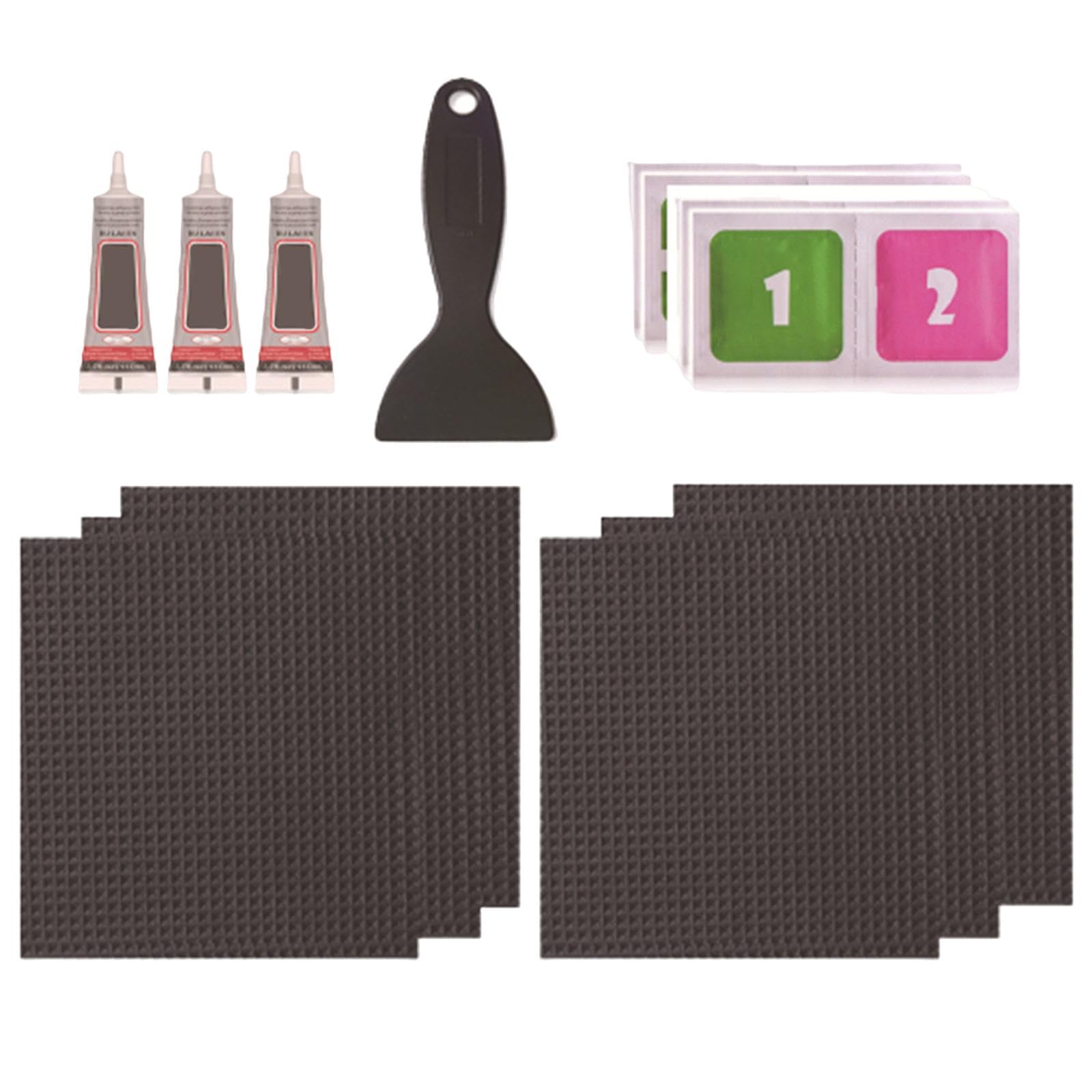 ELBME® Trampoline Patch Kit Replacement Waterproof Big Holes Trampoline Accessories Square 6 Patches-image-5