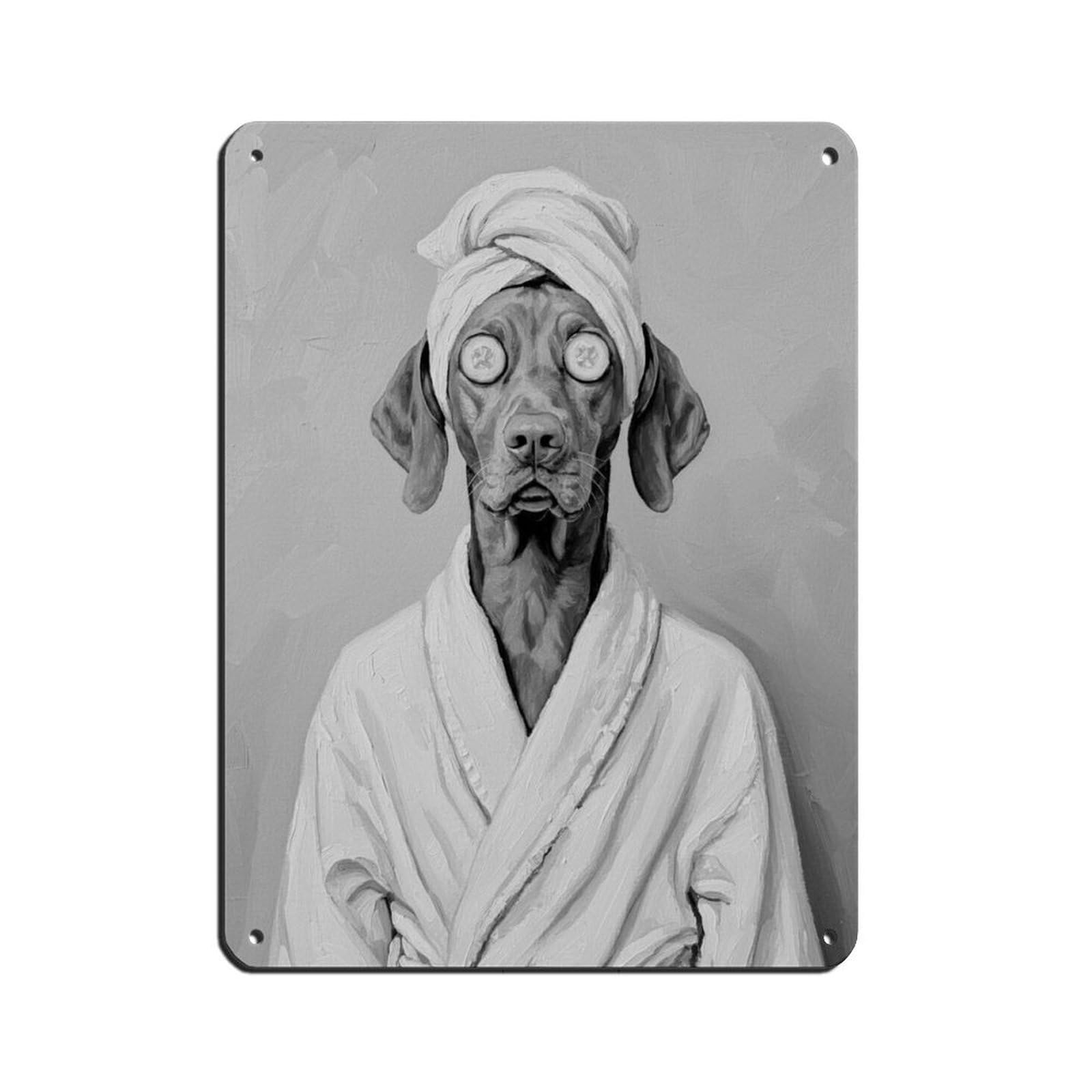 Bathroom Spa Art, Vizsla Dog, Kids Art Tin Sign Vintage Metal Pub Club Cafe Bar Home Wall Art Decoration Poster Retro 12x16inch(30x40cm)