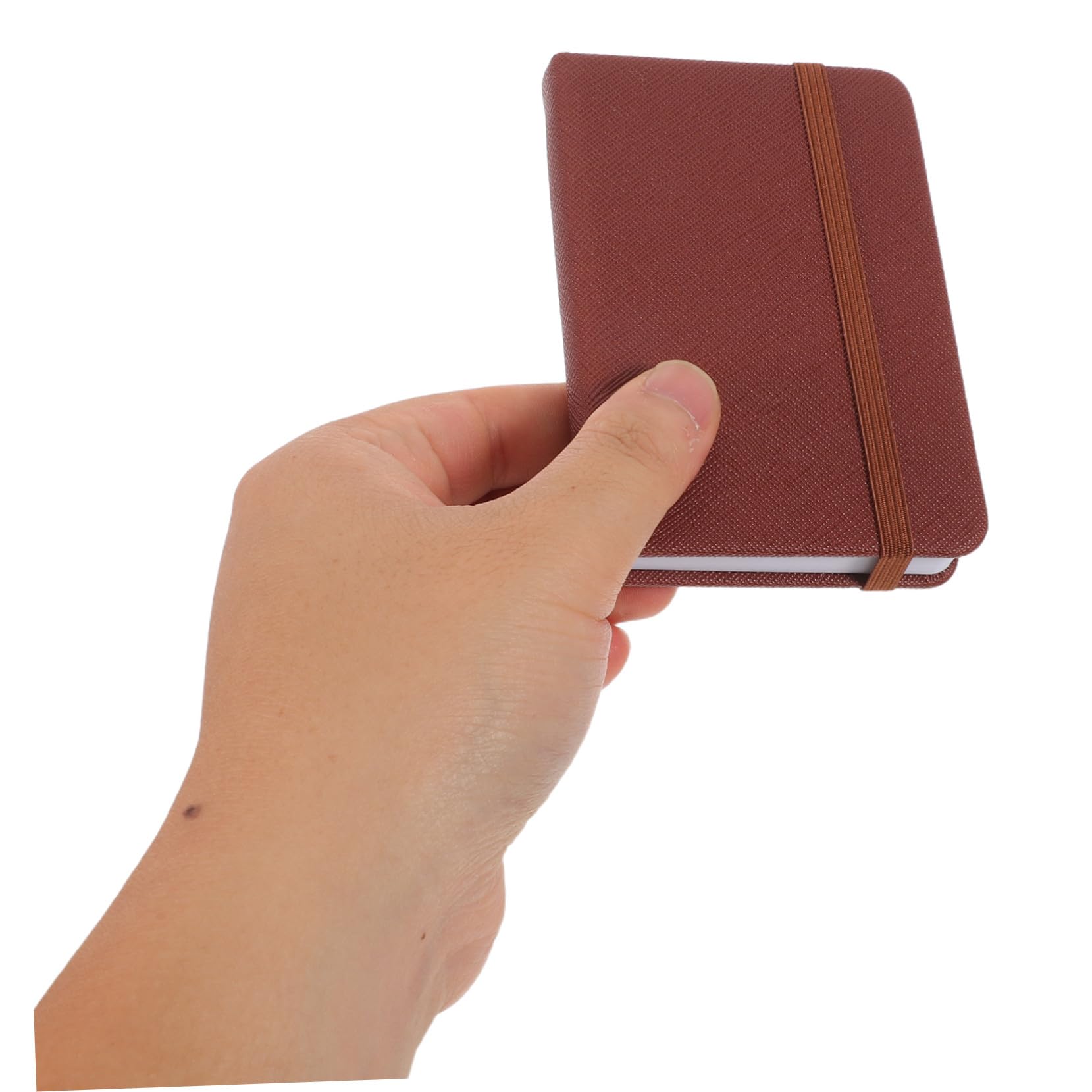 10 Pièces Carnet de Poche Petit Format Mini Carnet Rigide Lignés avec Marque-page Ruban Bloc-notes Portable pour Sac à Main Planification Mensuelle et Hebdomadaire Lot de Marron