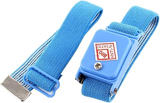 Aexit Elastic Cordless Electrical equipment Wireless Anti Static ESD Discharge Wristband Wrist Strap Blue