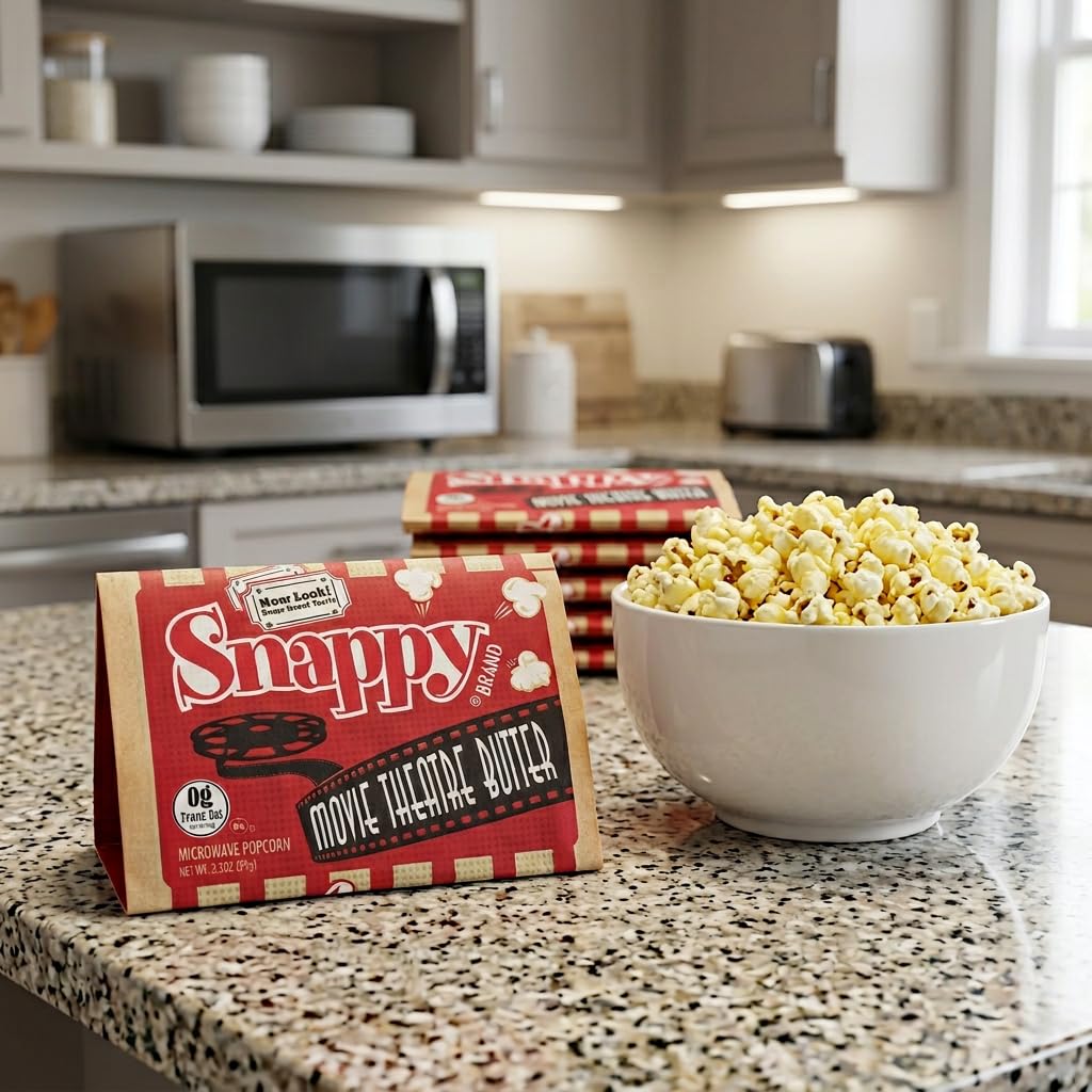 Amazon.com: Snappy Movie Theater Butter Microwave Popcorn, 3.5 oz