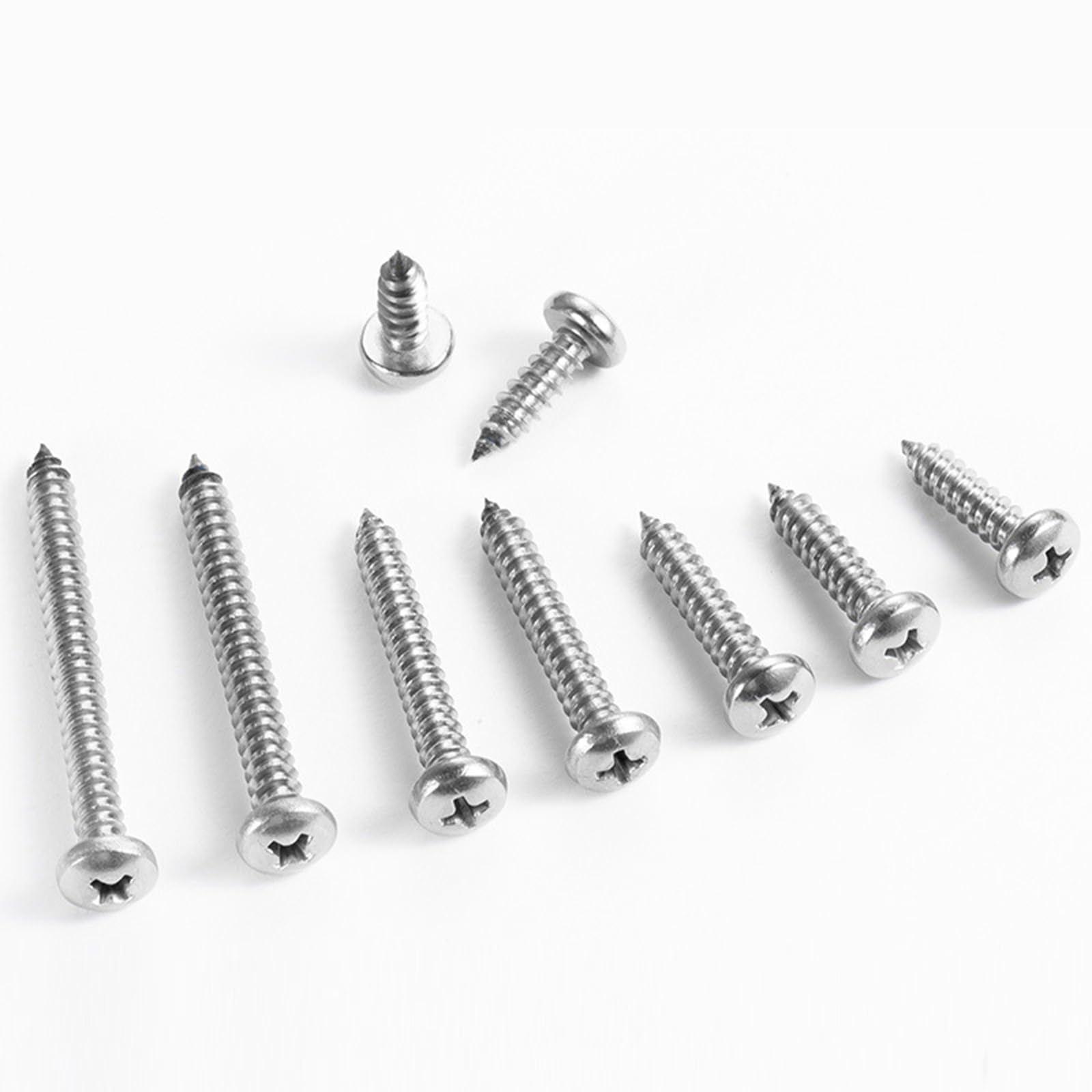 Stück Selbstschneidendes Schrauben-Sortiment-Set, Edelstahl-Senkkopf-Torx-Selbstbohrschrauben, Holz-Trockenbauschrauben mit Bohrer, 13mm/16mm/19mm/25mm/32mm/35mm-Silber