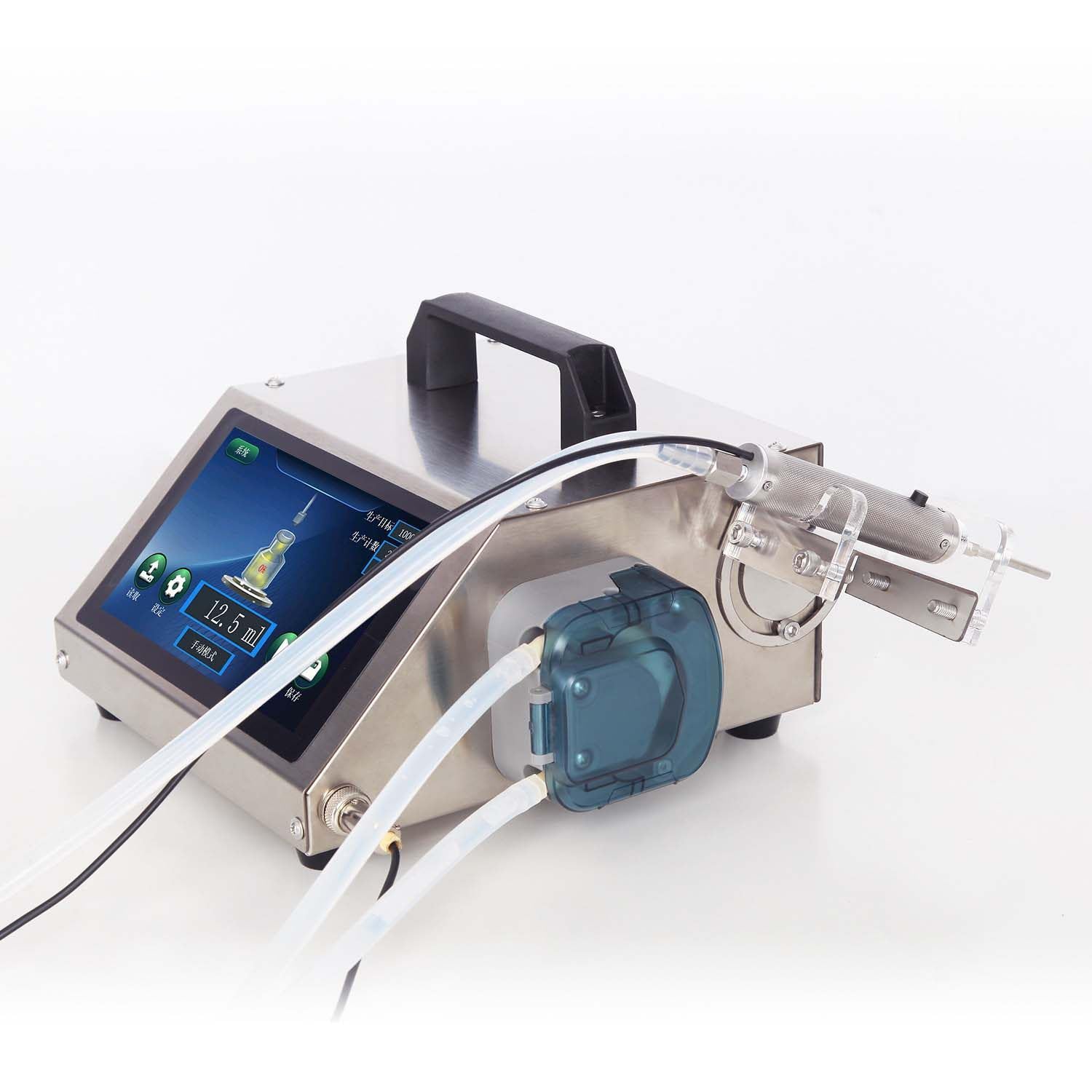 DPLWJPP Automatic Liquid Filling Machine Small Viscous Liquid Quantitative Filling Machine Peristaltic Pump Small Bottle Filler with Touch Panel for Essential Oil,Perfume HD1370