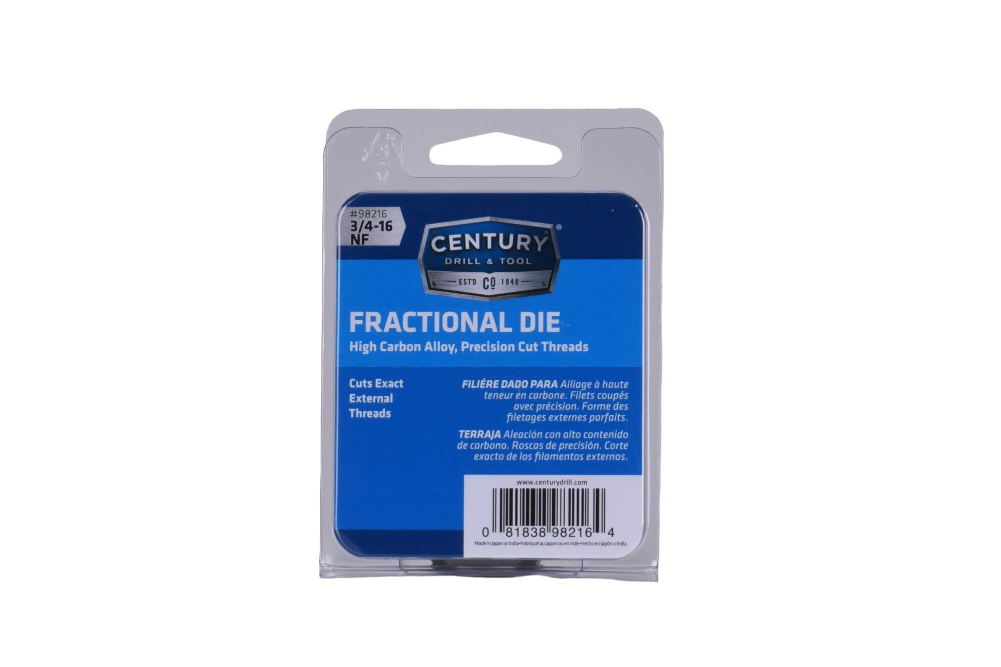 Century Drill & Tool | Die Fractional, Hexogan, Carbon Steel, 1-716 In - Foto 5