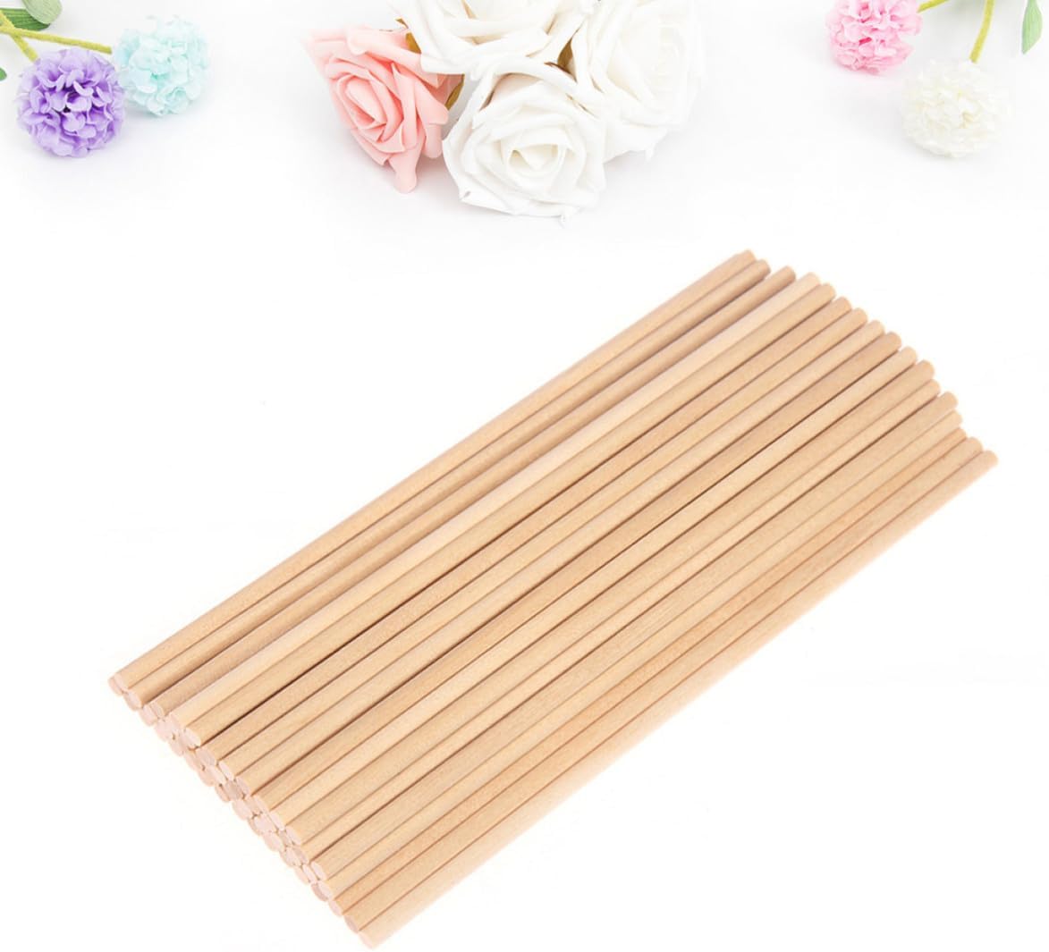 Wooden Round Dowel Rods Beige for Hobbyists and Woodworkers, 100pcs image 5