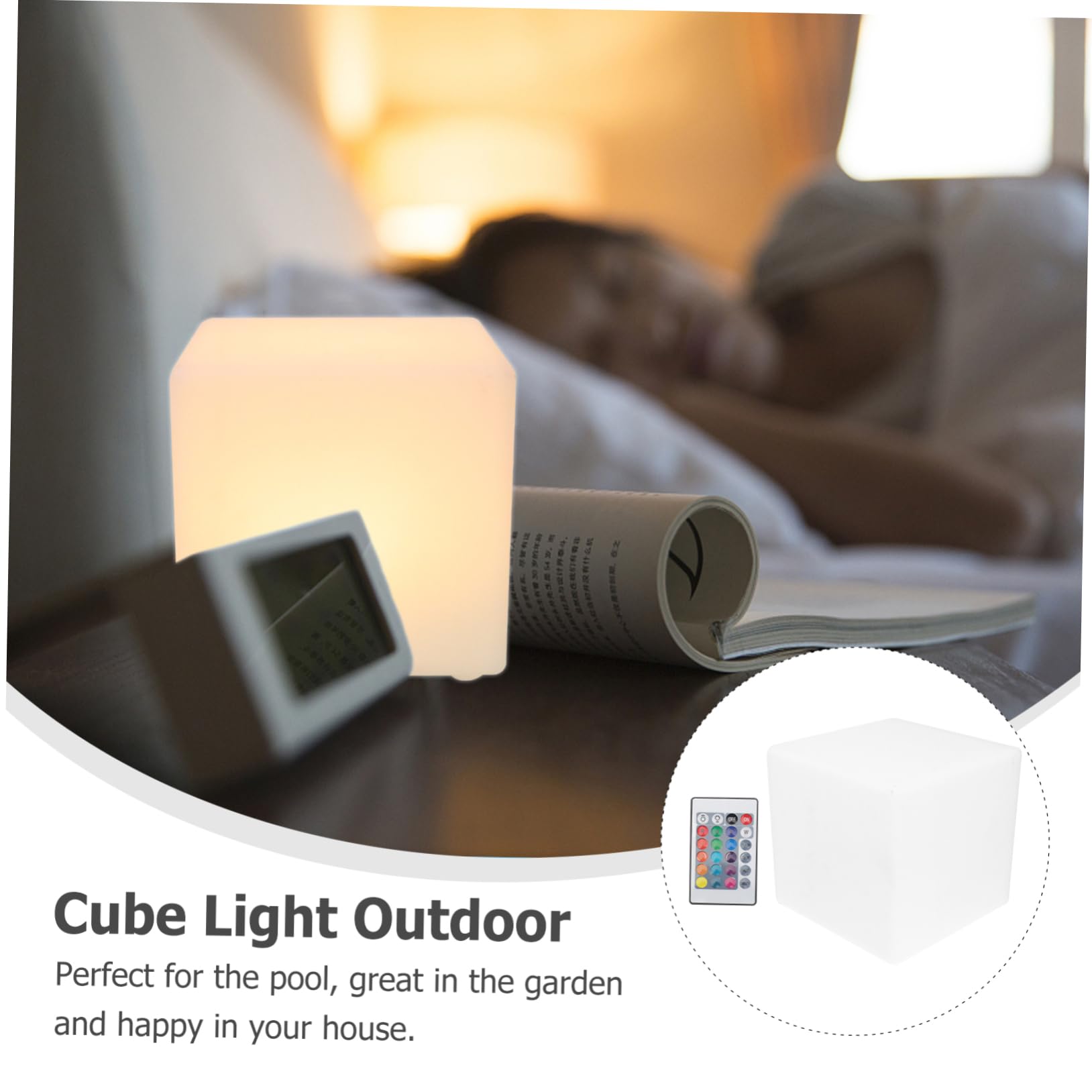 Cubo Luminoso Da Giardino Made In Italy | Cube Lampada Da Giardino In Resina A Led Luce Calda Luce A Led Da Giardino Quadrata Da Esterno Interno 85303856