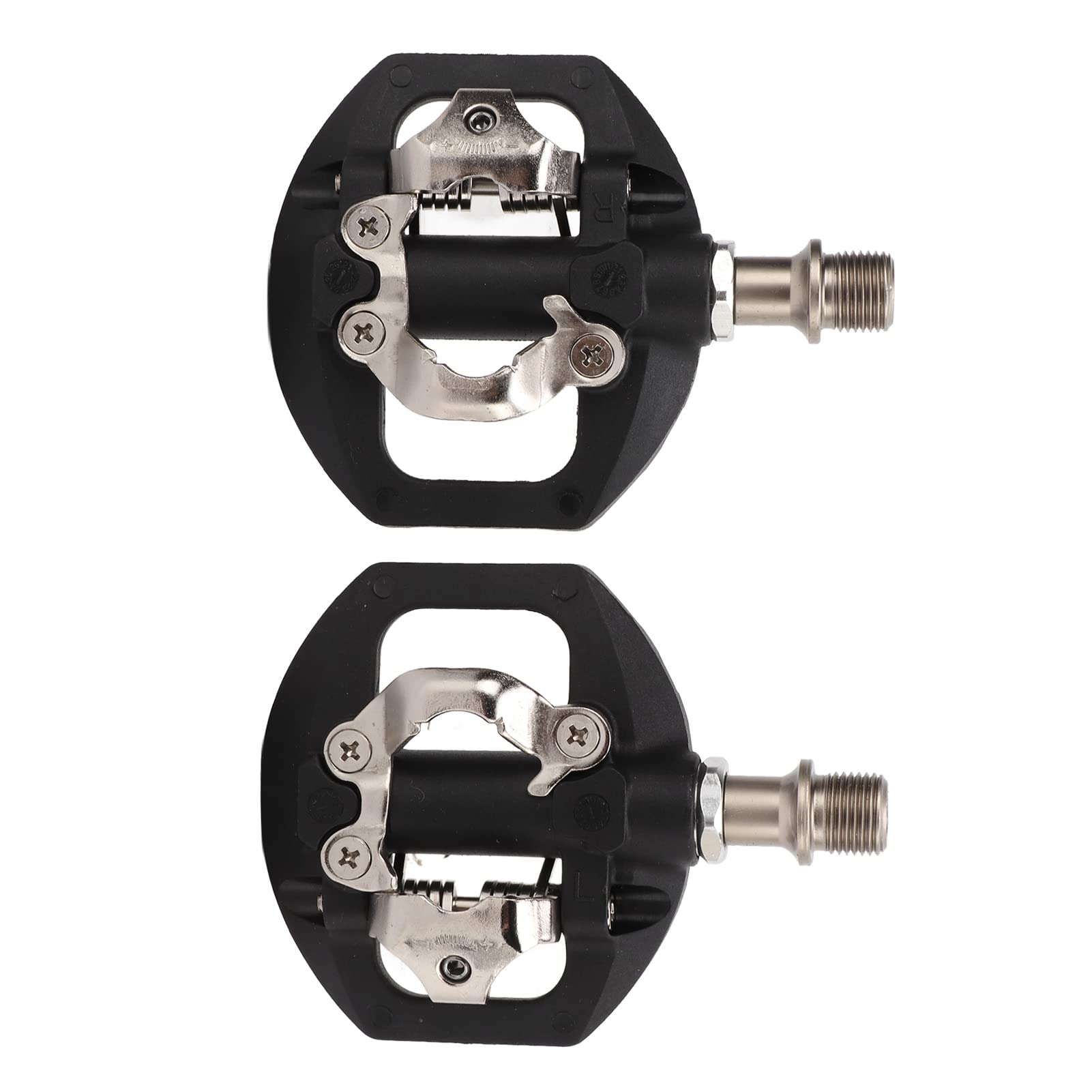 KIMISS Pedal Multiusos de Plataforma de Doble Cara para Bicicleta de Montaña - Pedales Sellados sin Clip con Tacos para Bicicleta de Carretera, Fácil Conversión de Modo sin Clip a Plano