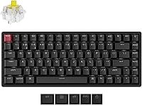 Vista 1 de Keychron K2 75% Layout QMK Teclado mecánico con opciones inalámbricas y con cable Interruptor Super Banana, marco de aluminio con retroiluminación