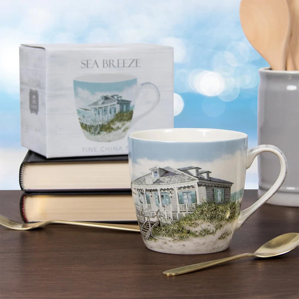 The Leonardo CollectionLP94807 Sea Breeze Breakfast Mug, Fine China, Boxed