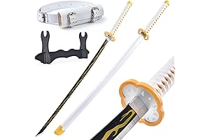 Stunning Anime Wooden Katana Sword with Display Stand and Belt