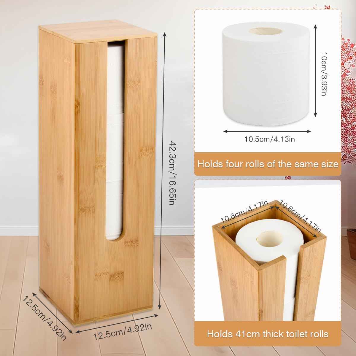Toiletpapieropslag Met Deksel – Oxford-stof, 44x15x37 Cm, Voor 9-12 Rollen, Zwart, Transparant Venster