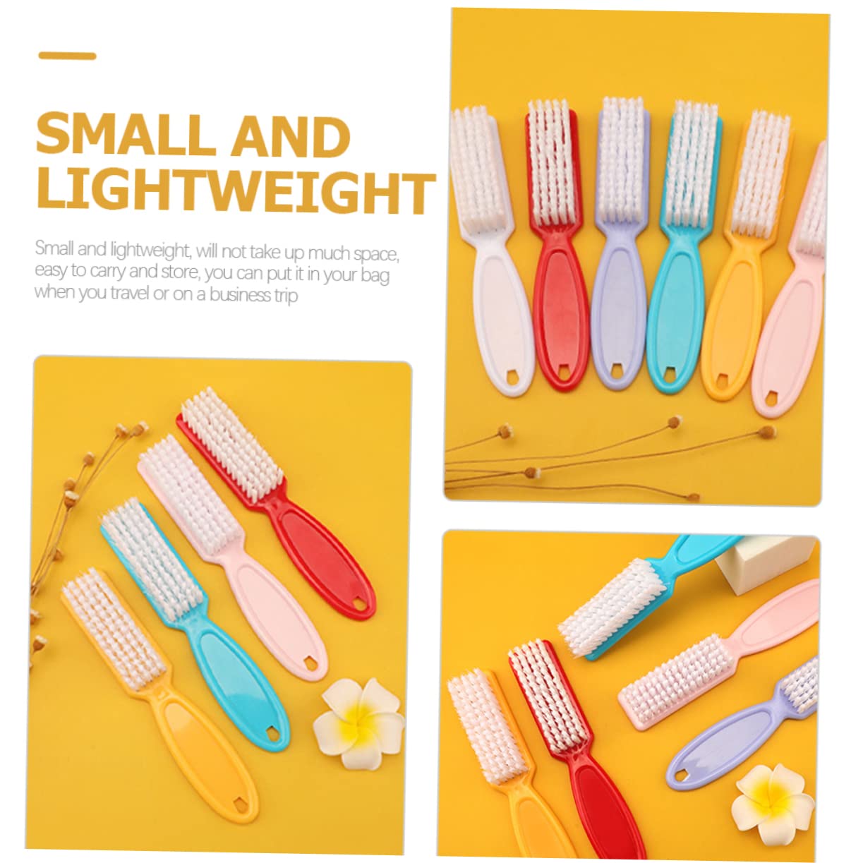 Ipetboom 24pcs Nail Dust Cleaner Brush for Home Manicure Multi-functional Fingernail Cleaning Tools Comfortable Grip for Easy Use