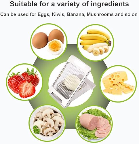 Miniatura 2 de Cortador de huevos Cortador de huevos de alambre de acero inoxidable, para guarnición de frutas de tomate y fresa de champiñones de huevo