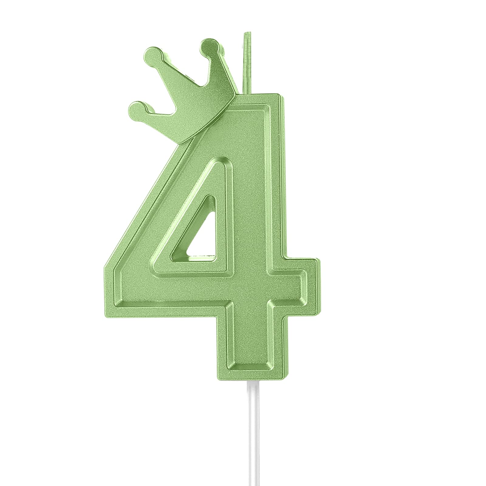 Anniversaire 1 An Bougies Chiffres Anniversaire 3D Or - 7,6cm Avec Couronne - Cire Sans Fumée Pour Gâteau Fête Bougie Sans Fumée