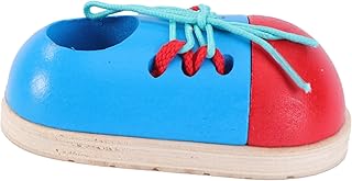 HONMEET Aprenda A Amarrar Brinquedos De Enfiar Sapatos Para Crianças Aprenda A Amarrar Cadarços De Madeira Sapatos Aprenda A Amarrar Brinquedos Infantis Brinquedos Educativos Brinquedos