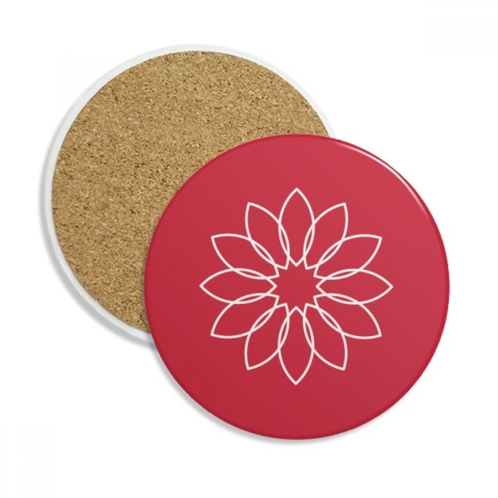 Dessous de verre céramique absorbant mug fleur de lotus pierre boisson support