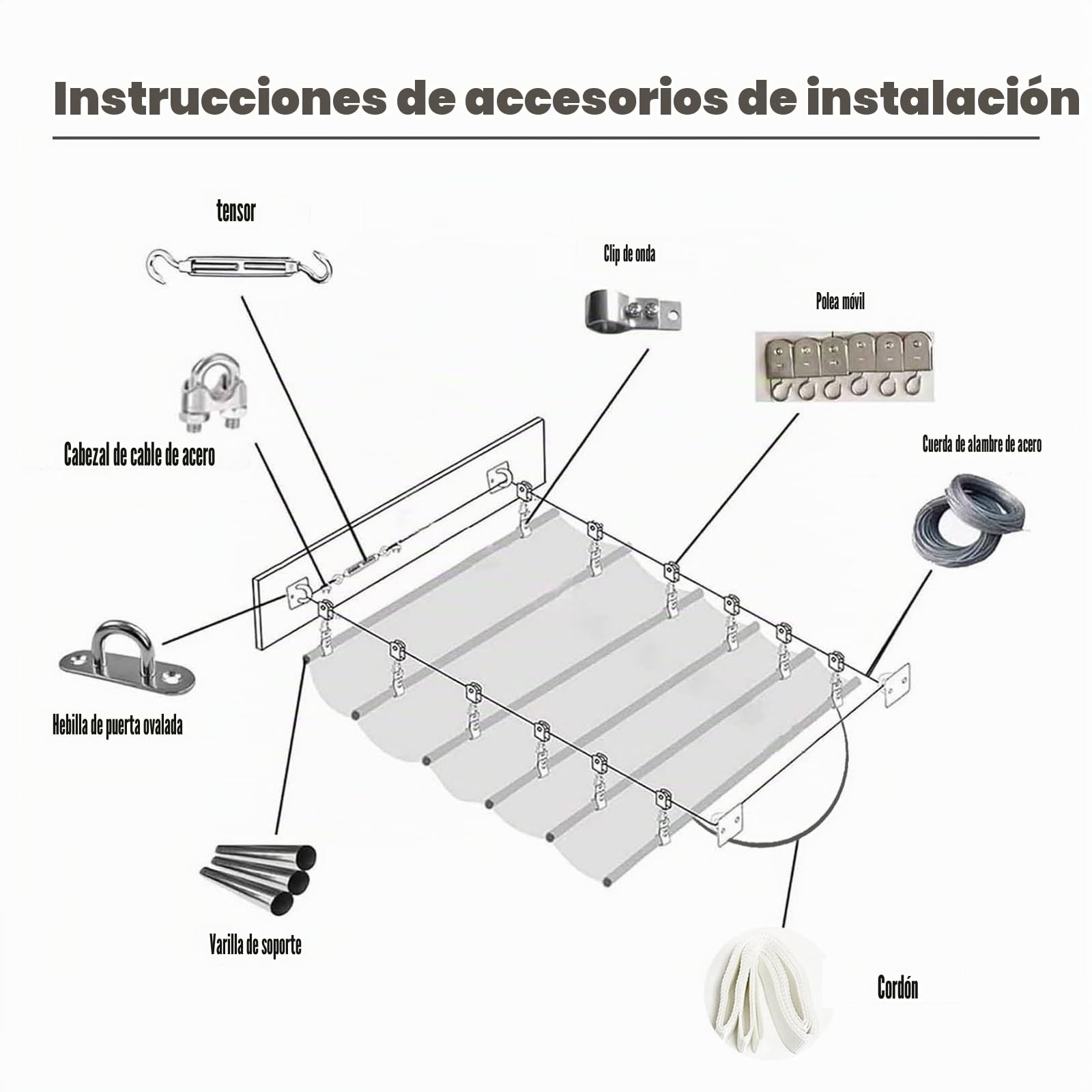 Toldo Vela de Sombra Retráctil,Red de Sombra,Vela de SombraExterior, Retráctil Ondulada Velade Sombras, Techo corredizo de toldo for Terraza, Jardín, Patio y Balcón(W1.8*L4m/W5.90*L13.12ft)