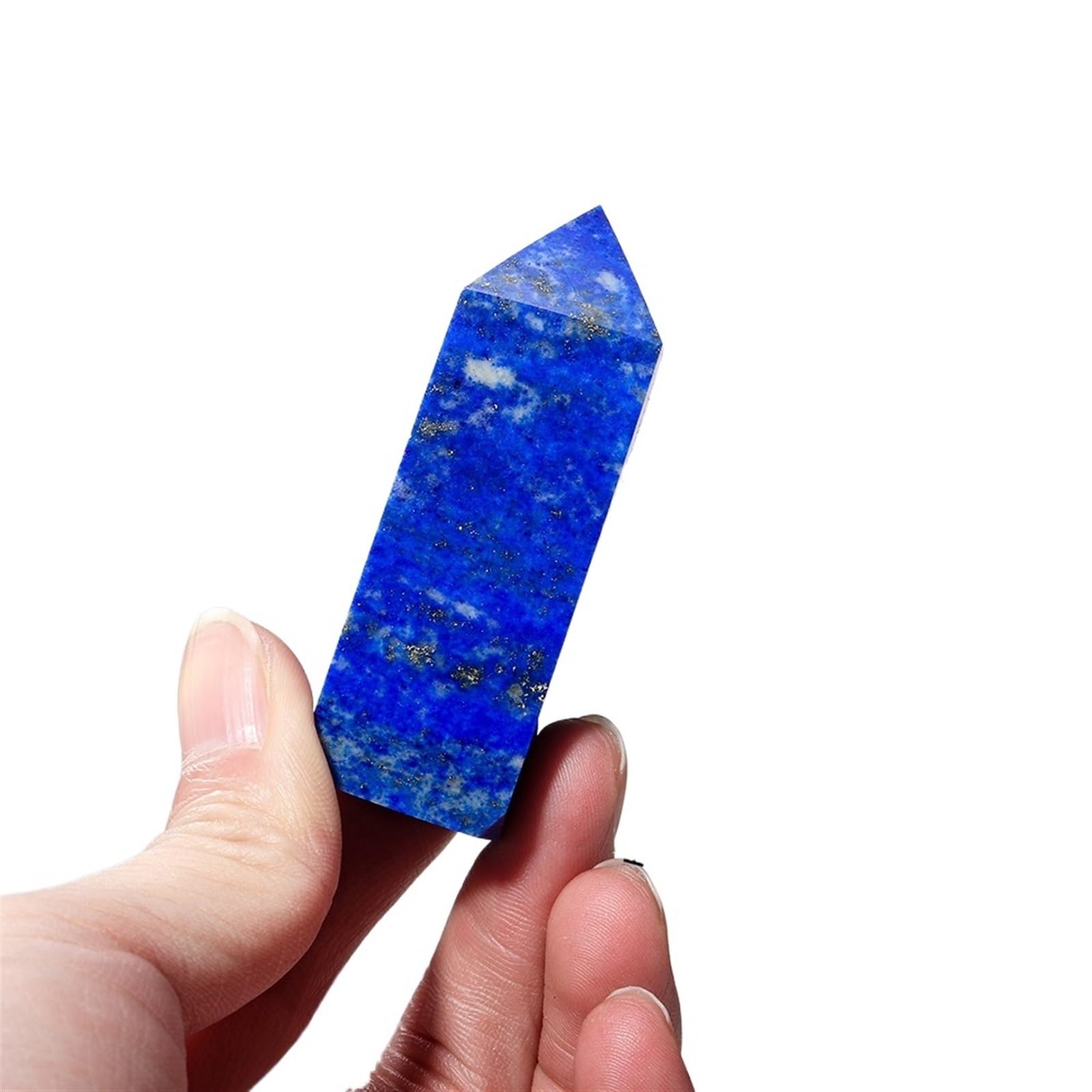 KJEBVHIRS 1pc Lapis Lazuli Quartz Tetrahedral Column Gemstone Tower Crystal Home Decoration Ornaments
