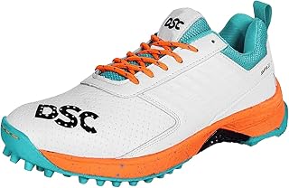 DSC Jaffa 22 Cricket Shoes for Men & Boys - Lightweight Breathable Upper, Superior Grip & Cushioning, White-Navy