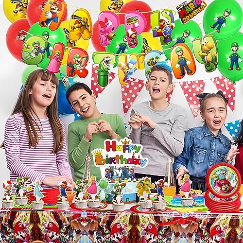 Stoviglie per Feste di Compleanno Mario, 99PCS