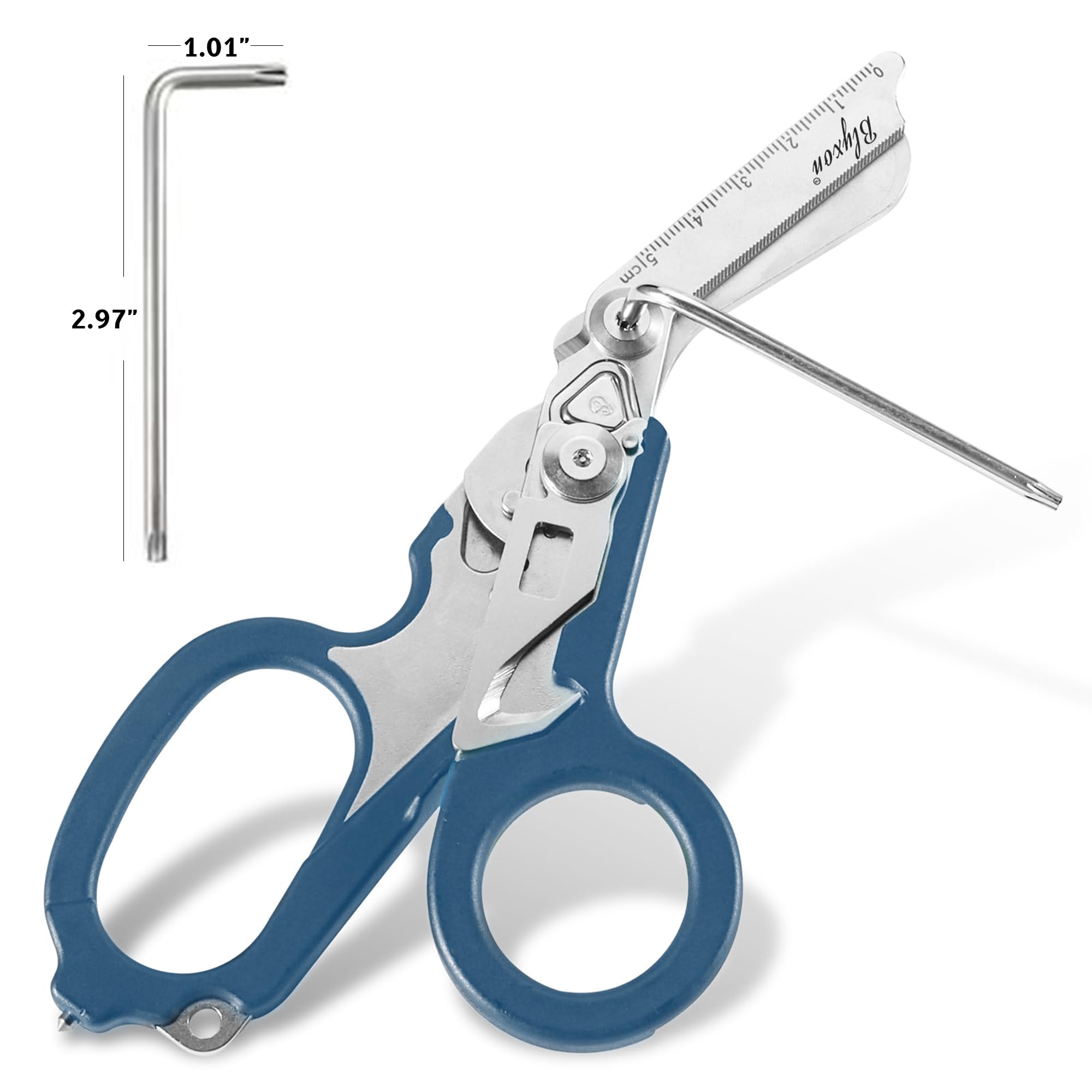 Blyxon 6 In1 Multifunction Emergency Response Shears, Tactical Folding Trauma Shears - Image 3