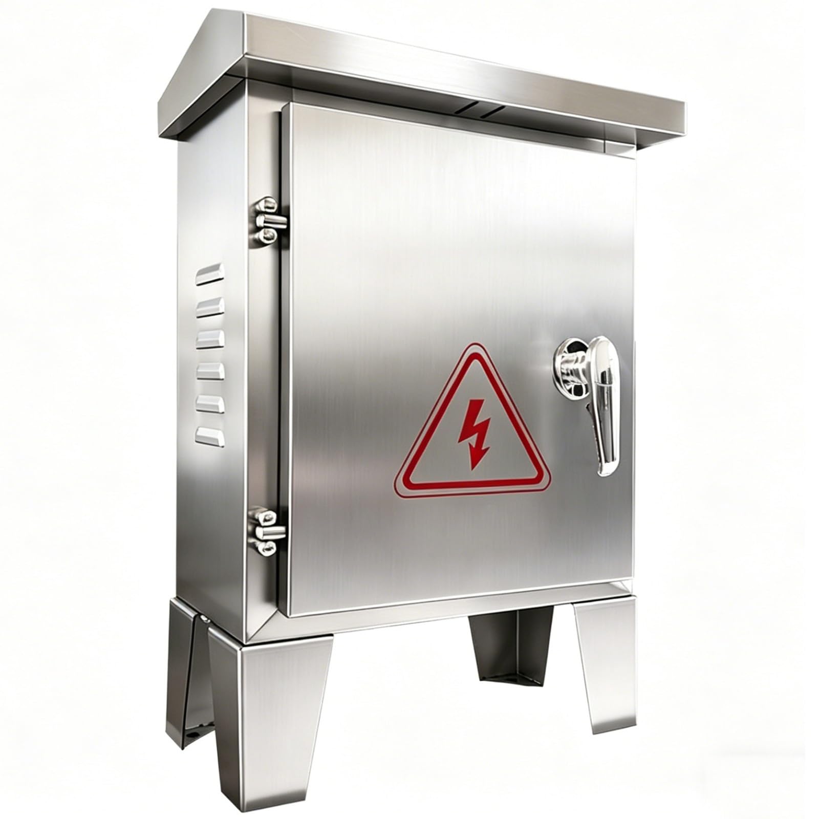 Armario Electrico de Acero Inoxidable 304, Caja Estanca Exterior Electrica, Cuadro Electrico Superficie con Patas de Soporte, IP31 y Cerradura con Manija(80x100x20 cm/31x39x8 in)